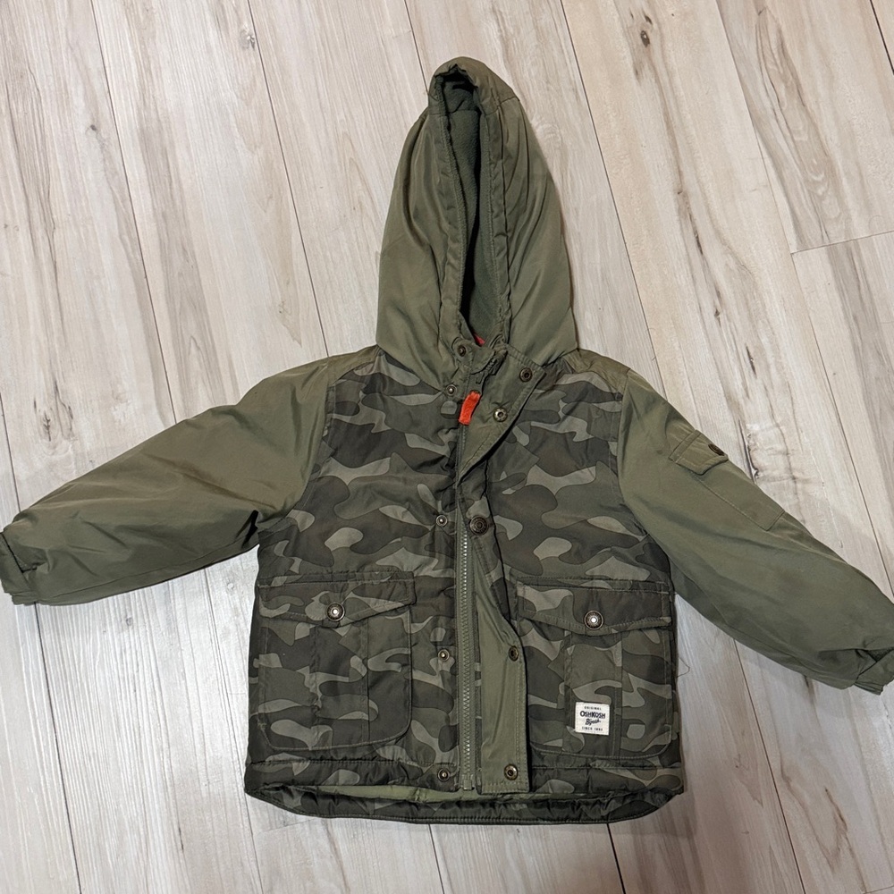 OSHKOSH B’GOSH 3t camo winter coat insulated